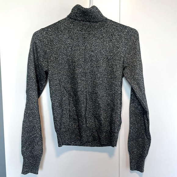 Abercrombie and fitch turtleneck metallic shimmer shiny grey sweater - Picture 1 of 4